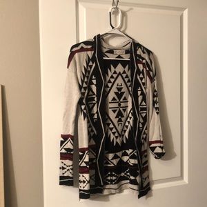 Aztec Print Cardigan